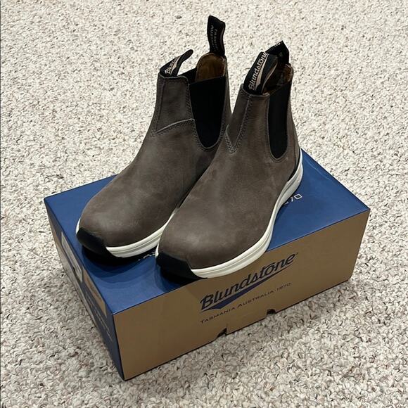 NEW Blundstone 2141 Active Chelsea Boots Sz AUS 5 US 8 Gray Elastic Side Casual - Picture 1 of 7